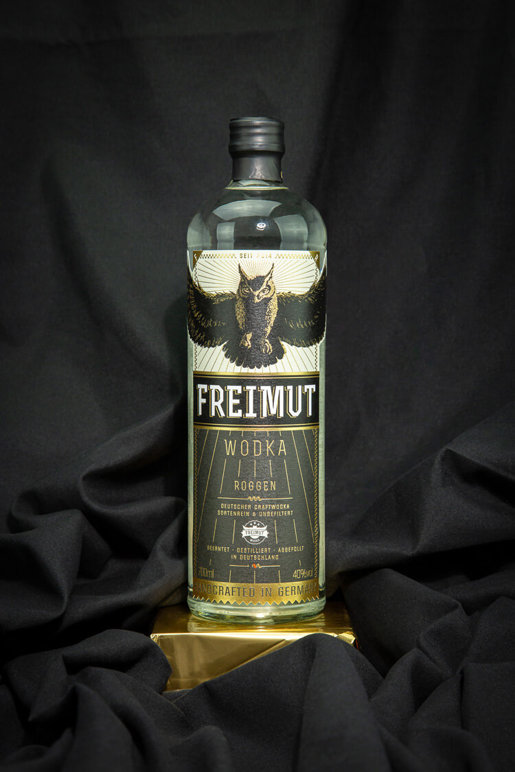 Freimut-Wodka-Flaschenetikett