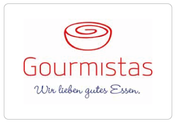 Gourmistas Logo Referenzen etikett.de