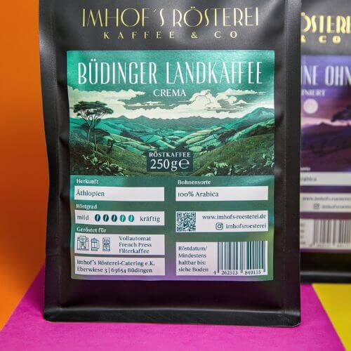 Imhofs-Rösterei-Büdinger-Landkaffee-Kaffeeetikett-Sorten