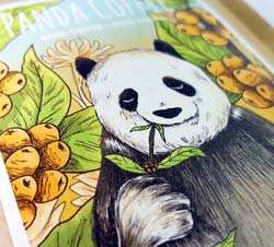 Panda Coffee Papieretikett