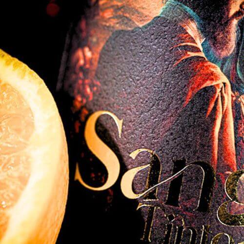 Weinetikett-Sangria-Detail