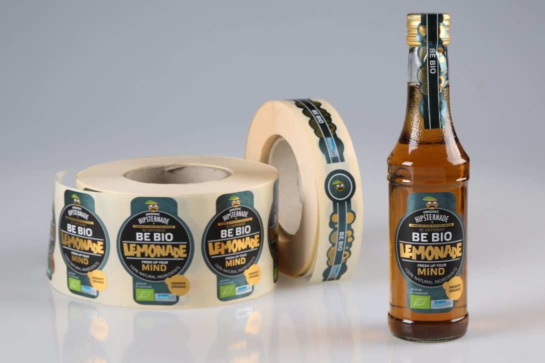 Be Bio Lemonade Flaschenetikett Rollenetikett